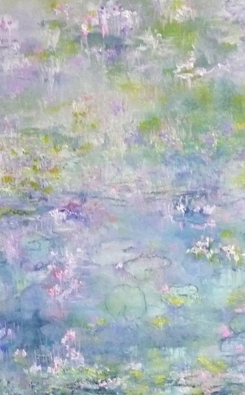 Pale Blue Waterlilies 2025 by Lesley Blackburn