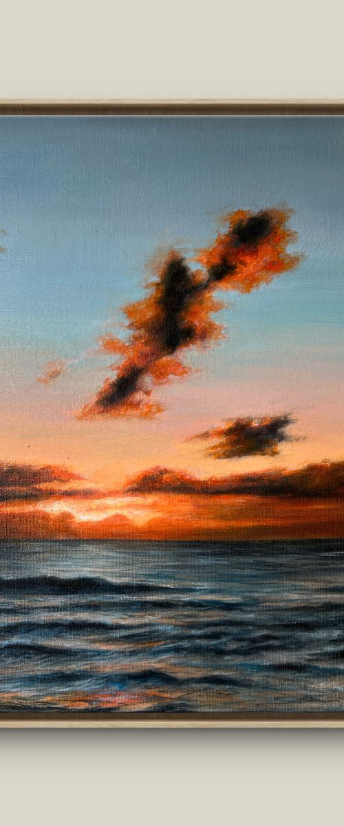 Fading Fire Over Water by Valentina Ash