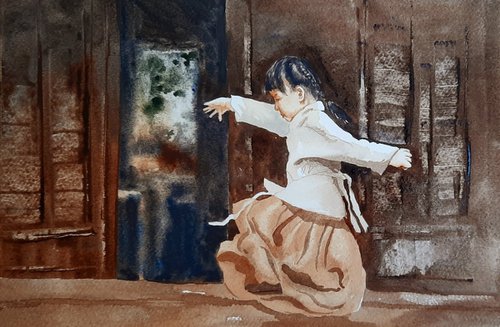 Dancing Days - Original Watercolour Painting by Alison Fennell