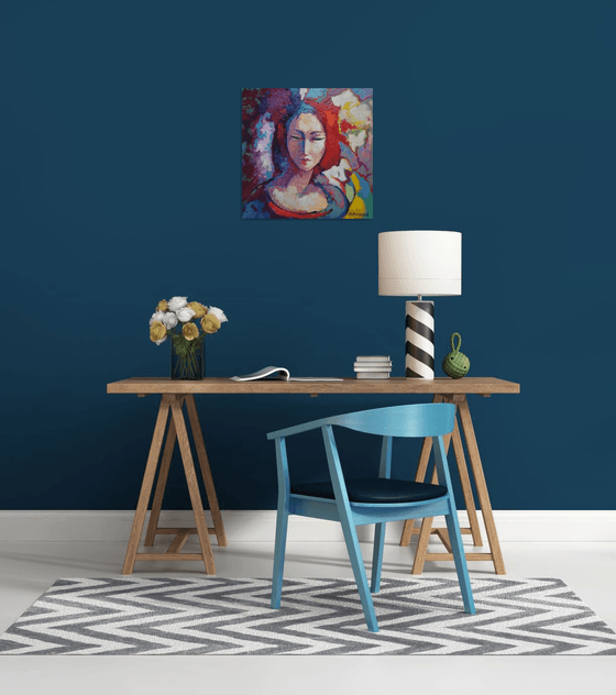 Love (50x50cm,  oil painting, ready to hang)