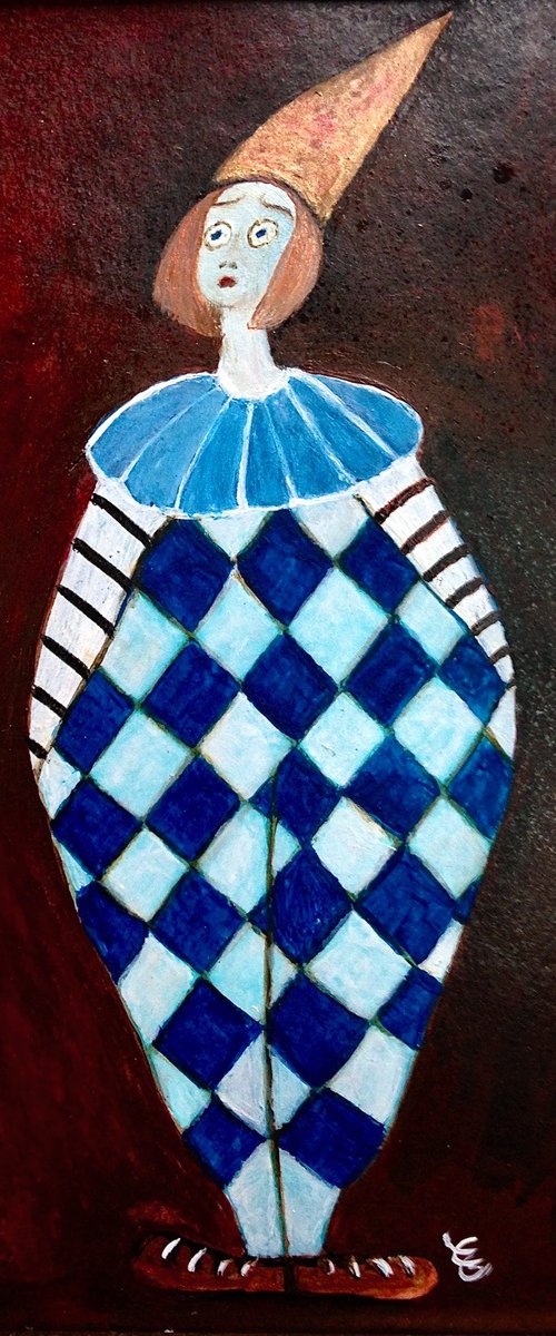 The blue clown by Eleanor Gabriel