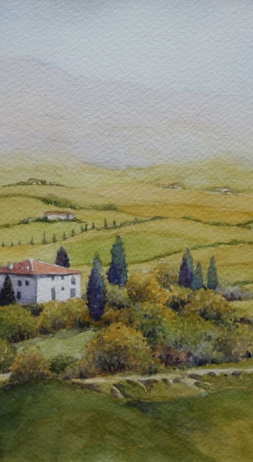 Tuscan Farmhouse.Orcia Valley by Christopher Hughes