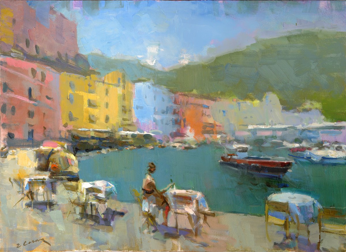 Expressive Oil Painting , Italian Landscape By Eugene Segal, 28 X 20, Artwork For Sale On Artfinder