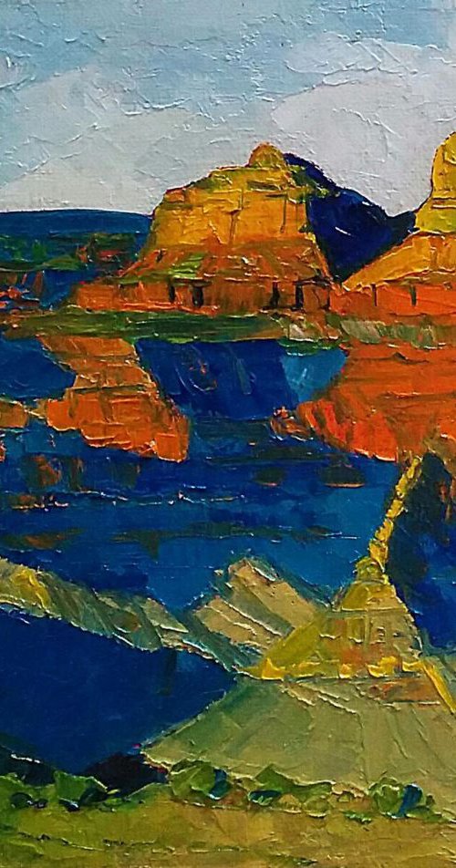 "Canyon Shadows'' Landscape by Padmaja Madhu
