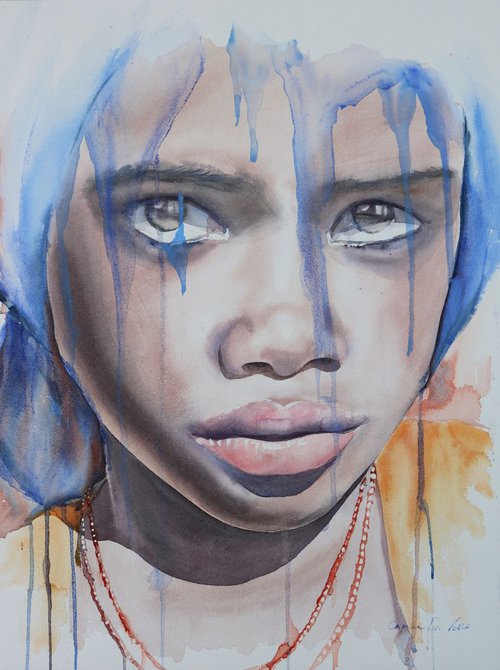 Portrait XXXXV - "Blue" by Aimee Del Valle