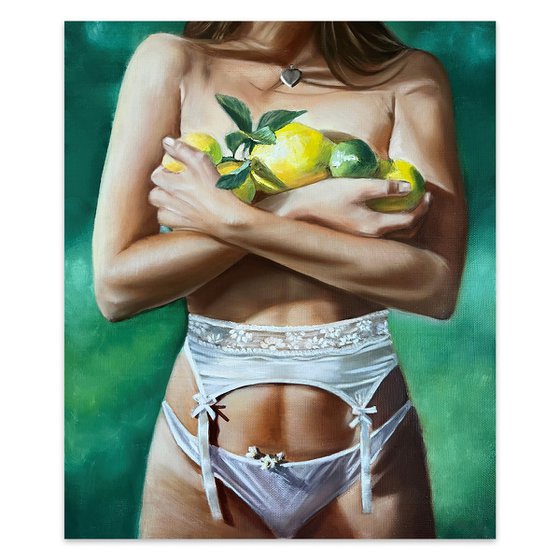 Woman and Lemons