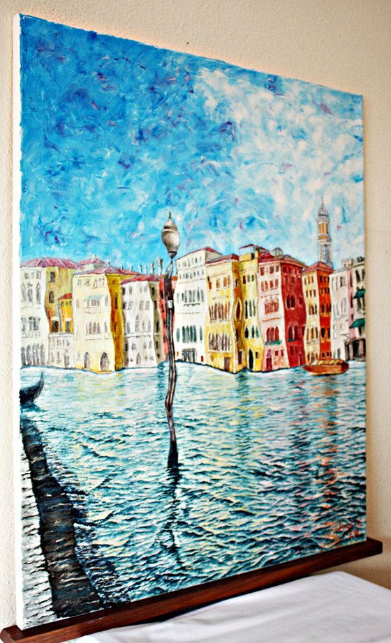 Grand Canal from Erberia field. Venice. Diptych. (Two paintings).Gran Canal desde campo Erberia. Venecia. Diptico.(Dos cuadros).