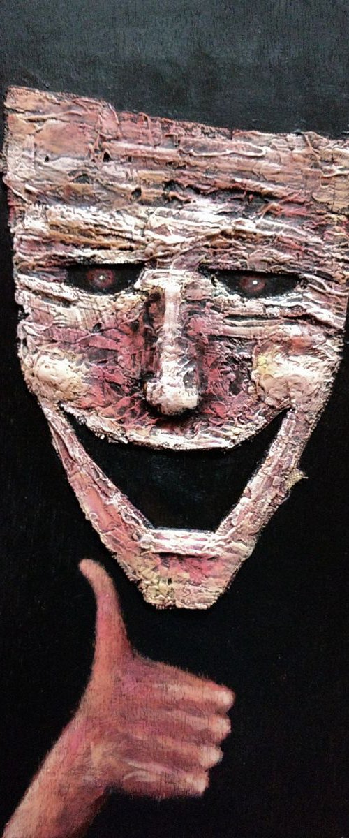 In the smile. Original mask painting by ZheKa