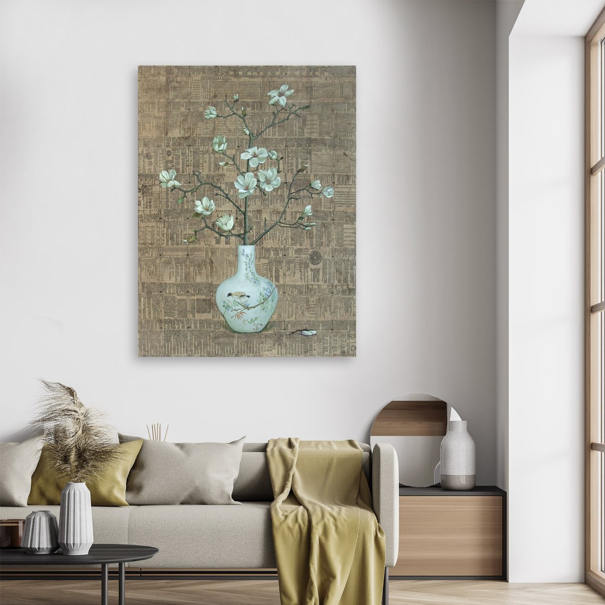 Photorealistic Botanical Oil Painting By Zhao Hui Yang, 35 X 47", Pure Spring, Original Artwork