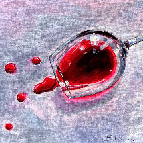 Still Life with Wine Glass by Victoria Sukhasyan