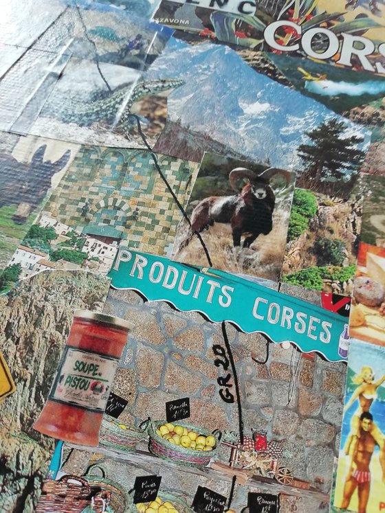 Corsican Treasures: Personalized Collage Artwork