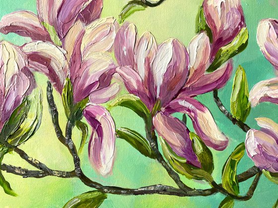 Beneath Magnolias -Spring landscape
