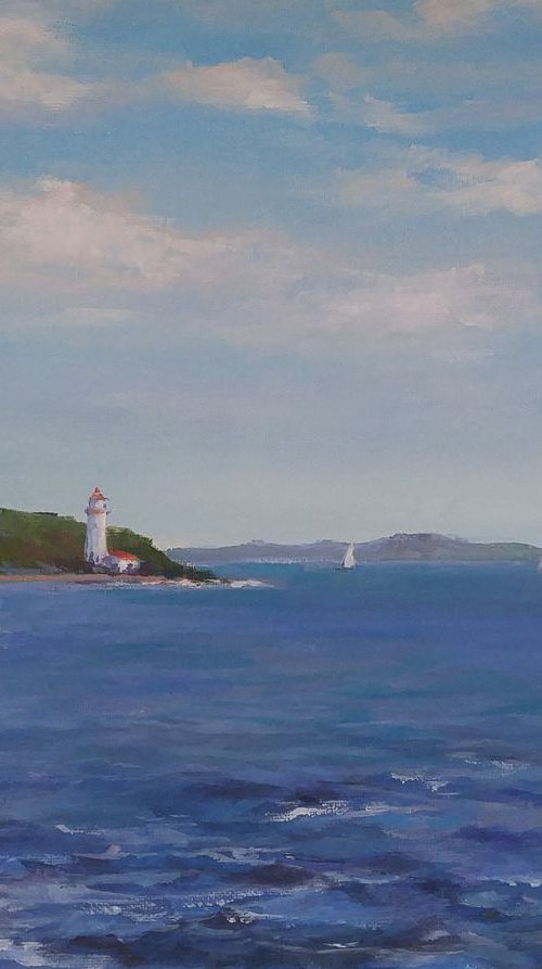 The view of St. George's Island, Halifax harbour (12x16x0.7'') by Alexander Koltakov
