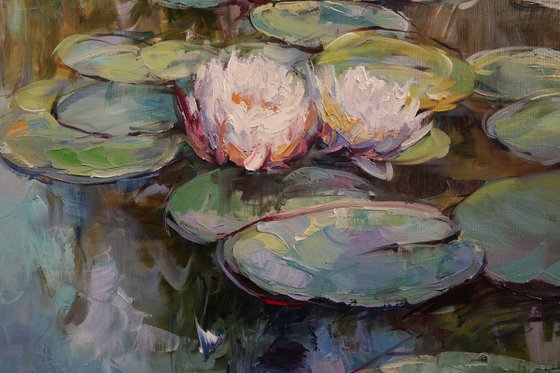 "Pond in Golden Light"