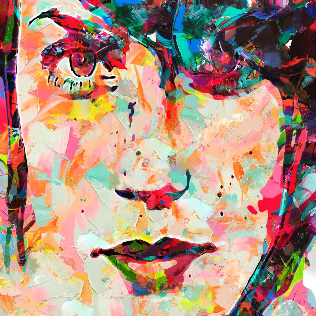 Illustrative Portrait Photograph By Srdjan Jevtic, 39 X 39", True Colors #2, Original Artwork