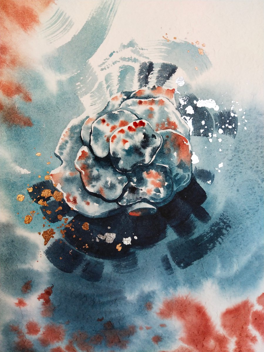 Ancient Sea. Siphonina Reticulata - shell, abstract art by Olga Bezlepkina
