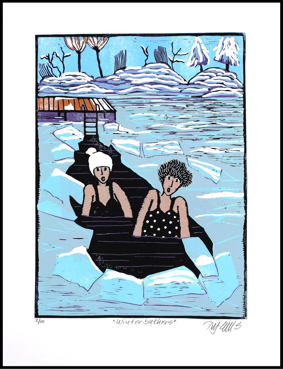 Winter bathers by Mariann Johansen-Ellis