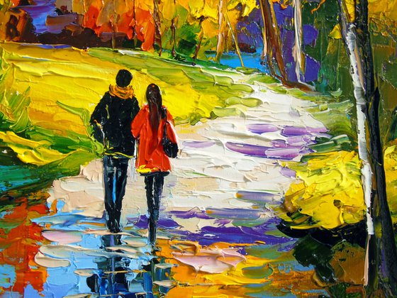Autumn Stroll in a Vibrant Forest