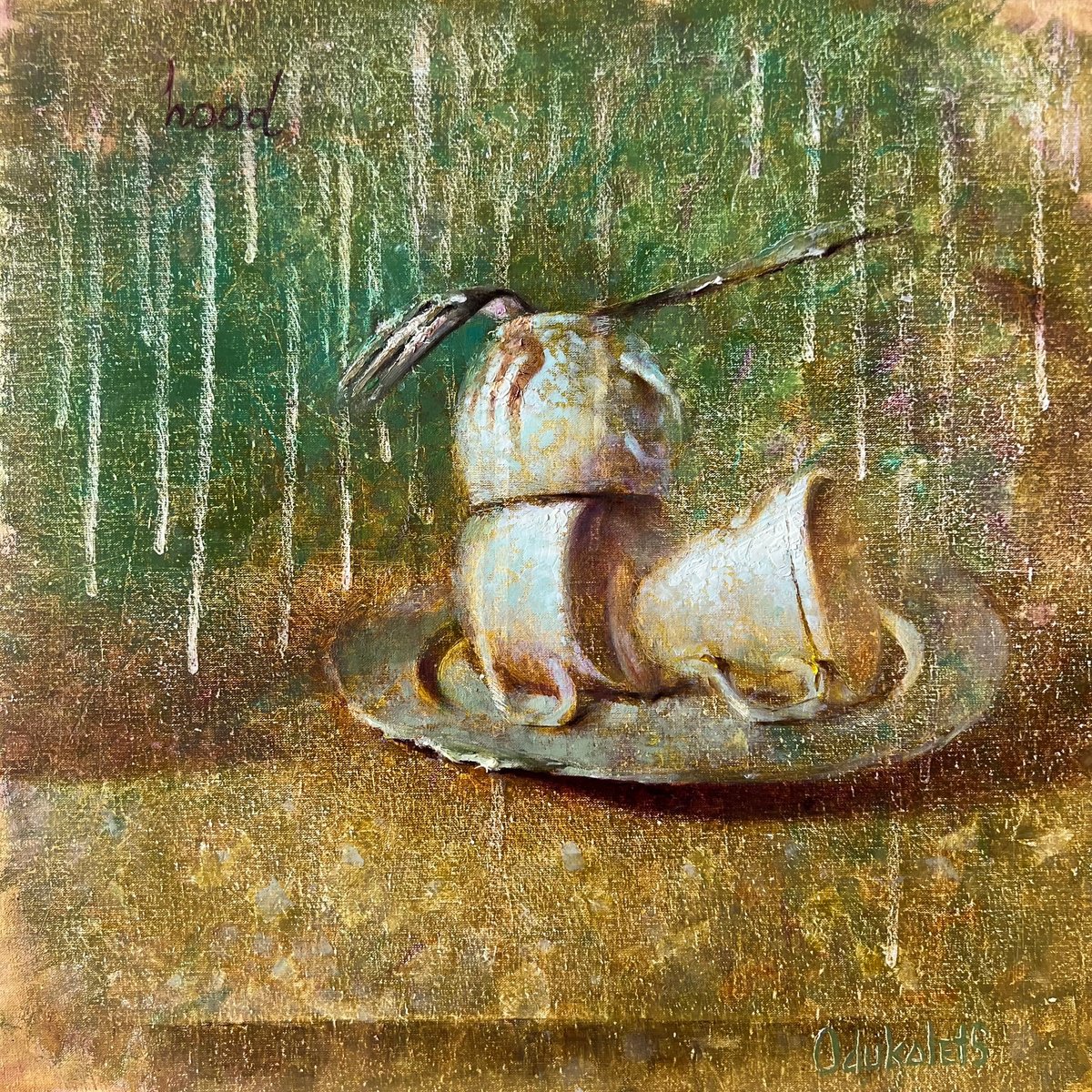 Porcelain Cups And Forks By Yulia Odukalets, 16 X 16, Artwork For Sale On Artfinder