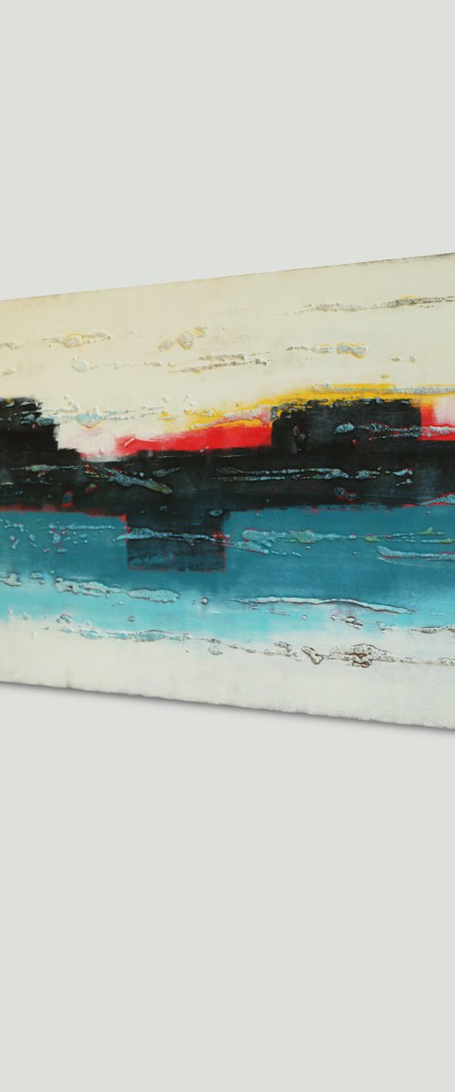Abstract Painting - Urban Sunset - Ronald Hunter - 32J by Ronald Hunter