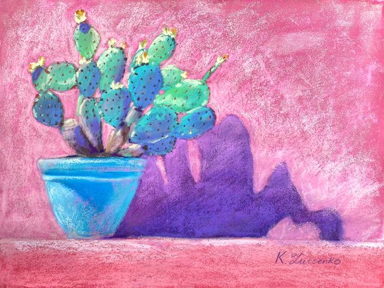 Cactus Glow in Pastel Dreams