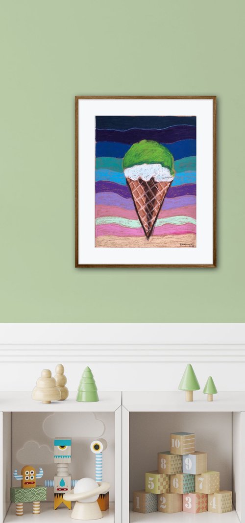 Two flavor ice cream cone by Roberto Munguia Garcia