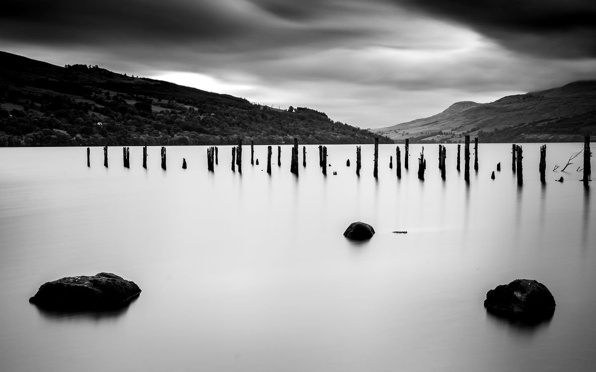 Photorealistic Landscape Photograph By Stephen Hodgetts Photography, 17 X 12", Loch Tay-Fearnan Old Pier, Original Artwork