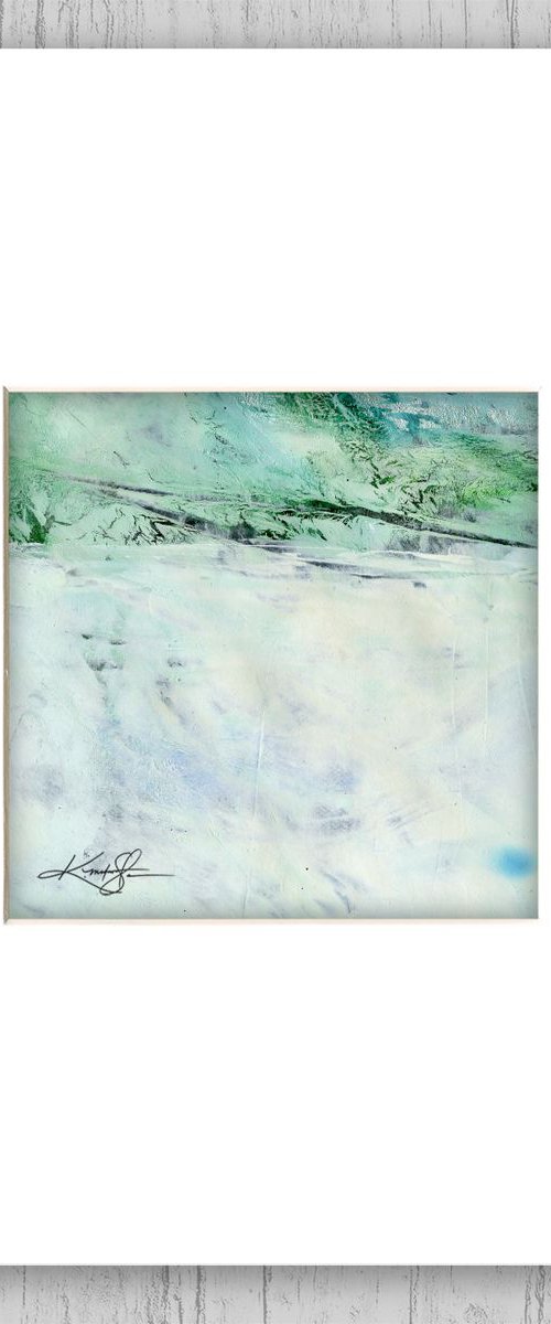 Echoes in Eternity 4 - Mixed Media Minimal Abstract Painting in mat by Kathy Morton Stanion by Kathy Morton Stanion