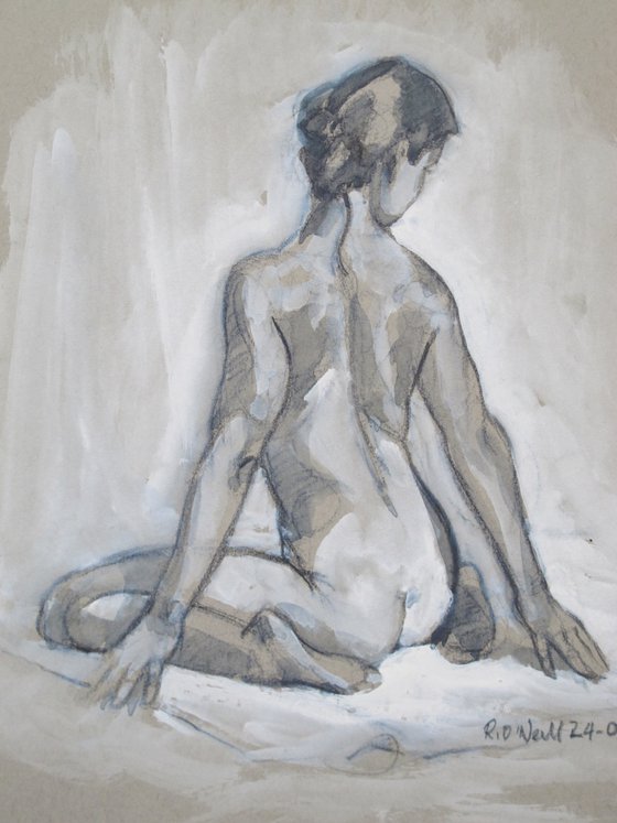 Kneeling female nude