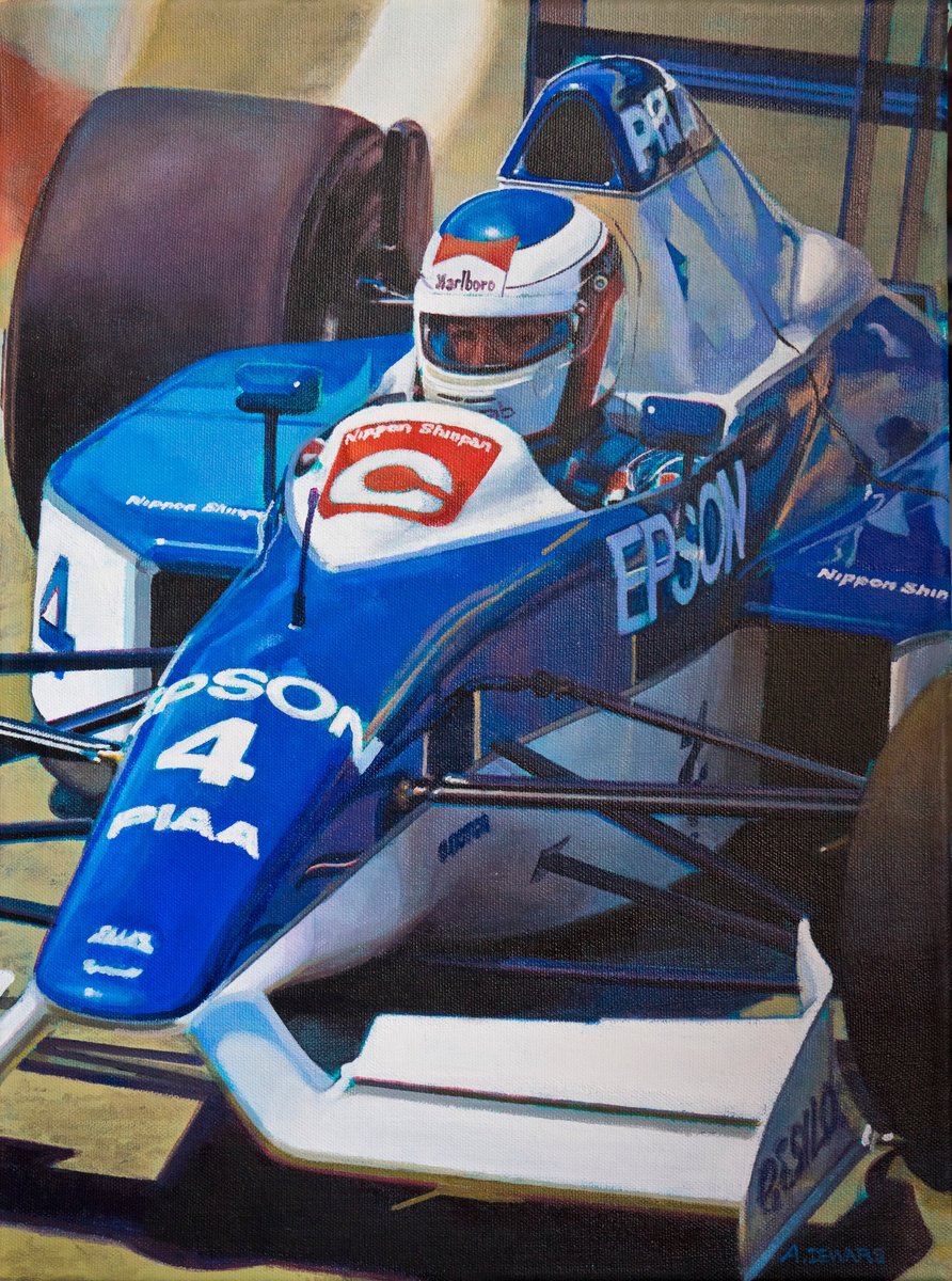 Jean Alesi By Alex Dewars, 12 X 16, Artwork For Sale On Artfinder