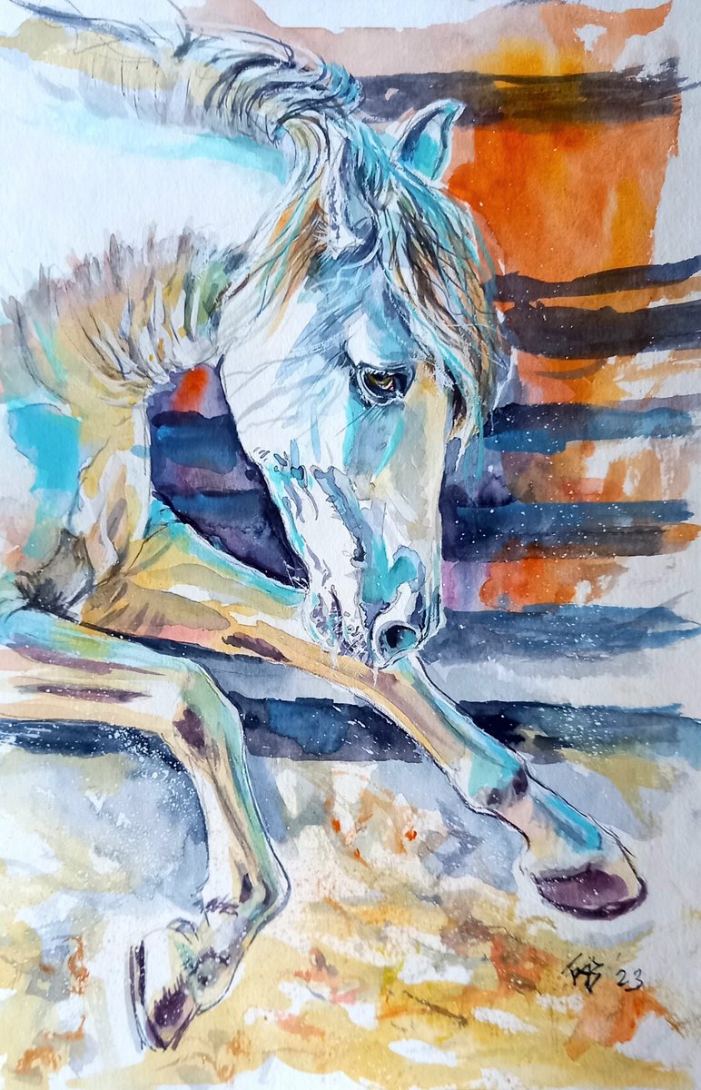 Andalusian horse II /28 x 19 cm/ by Kovcs Anna Brigitta