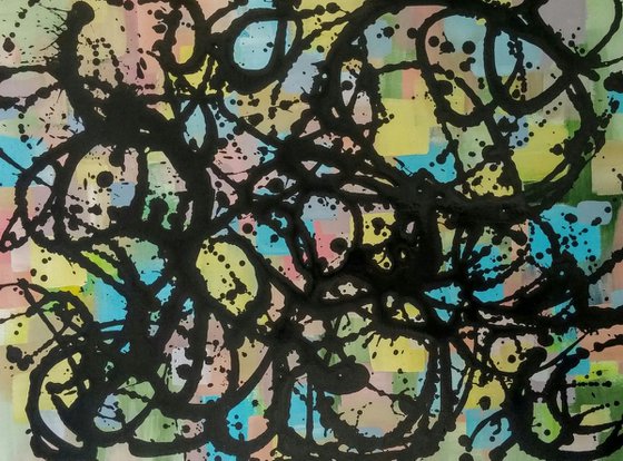 Spring Fling 3 // Abstract Painting // 18x24" Canvas