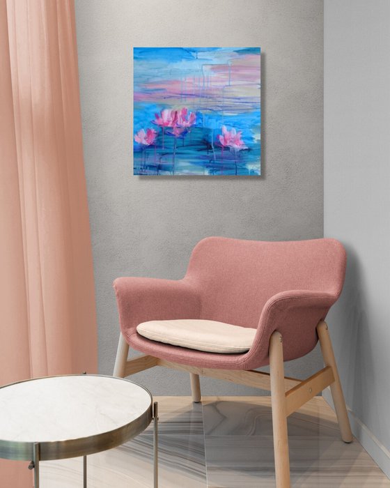 Golden Light on Lilies