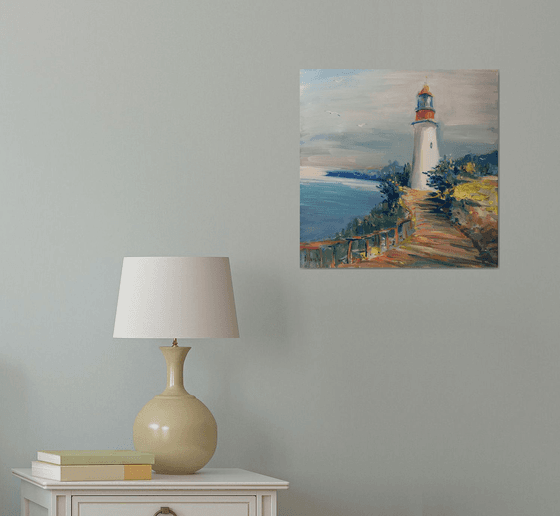 Lighthouse over northeastern coast