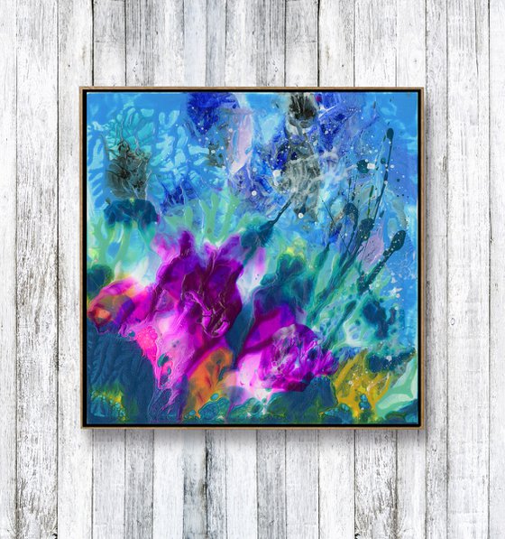 Flowering Euphoria 39 - Floral Abstract Painting by Kathy Morton Stanion