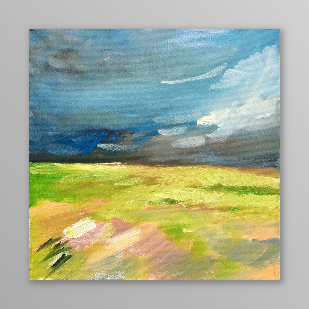 Expressive Oil Painting , An Equal, But Oppositereaction By Guy Pickford, 12 X 12, Artwork For Sale On Artfinder