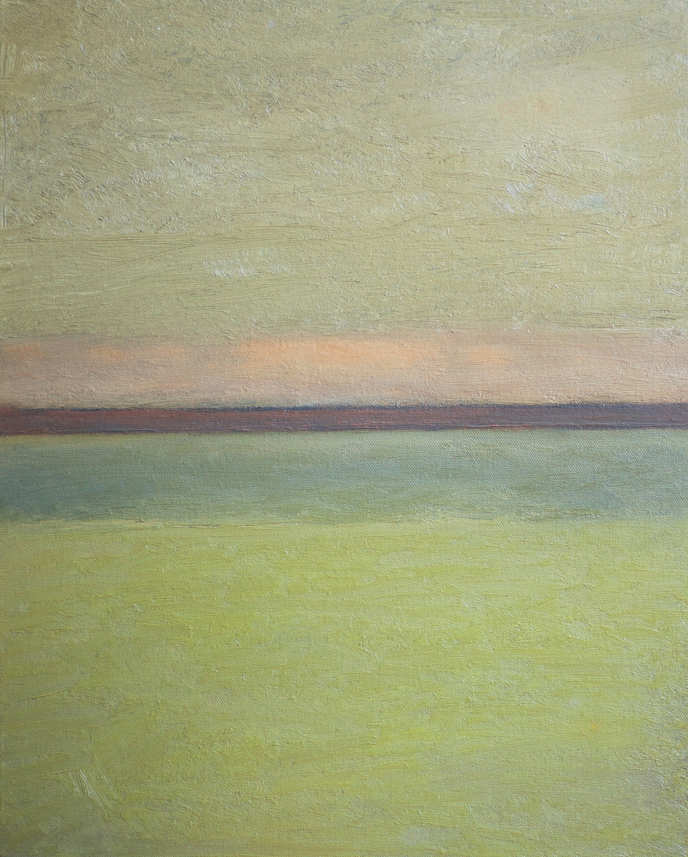 Abstract Landscape Oil Painting By Thomas Hjelm, 17 X 21", Shadowlands, Original Artwork