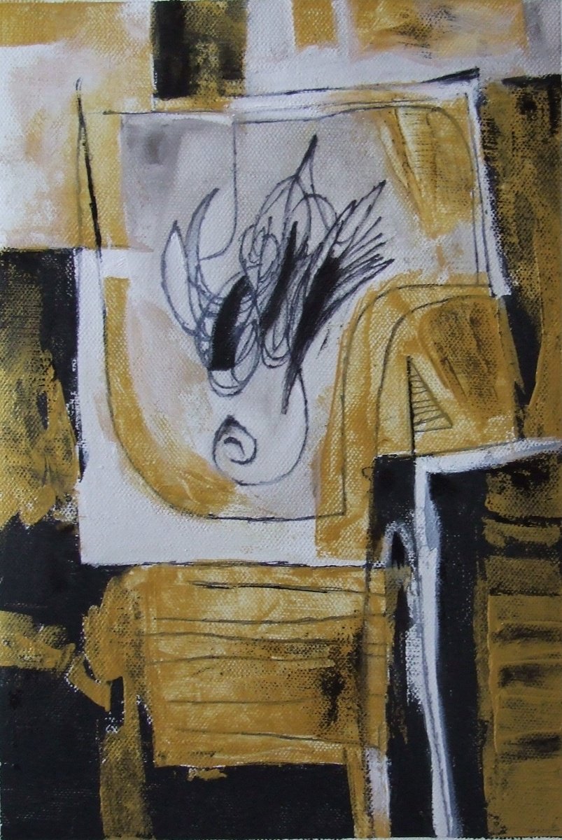 Abstract Oil Painting By Csaba Csendes, 8 X 11, Csapdaban Ii., Original Artwork