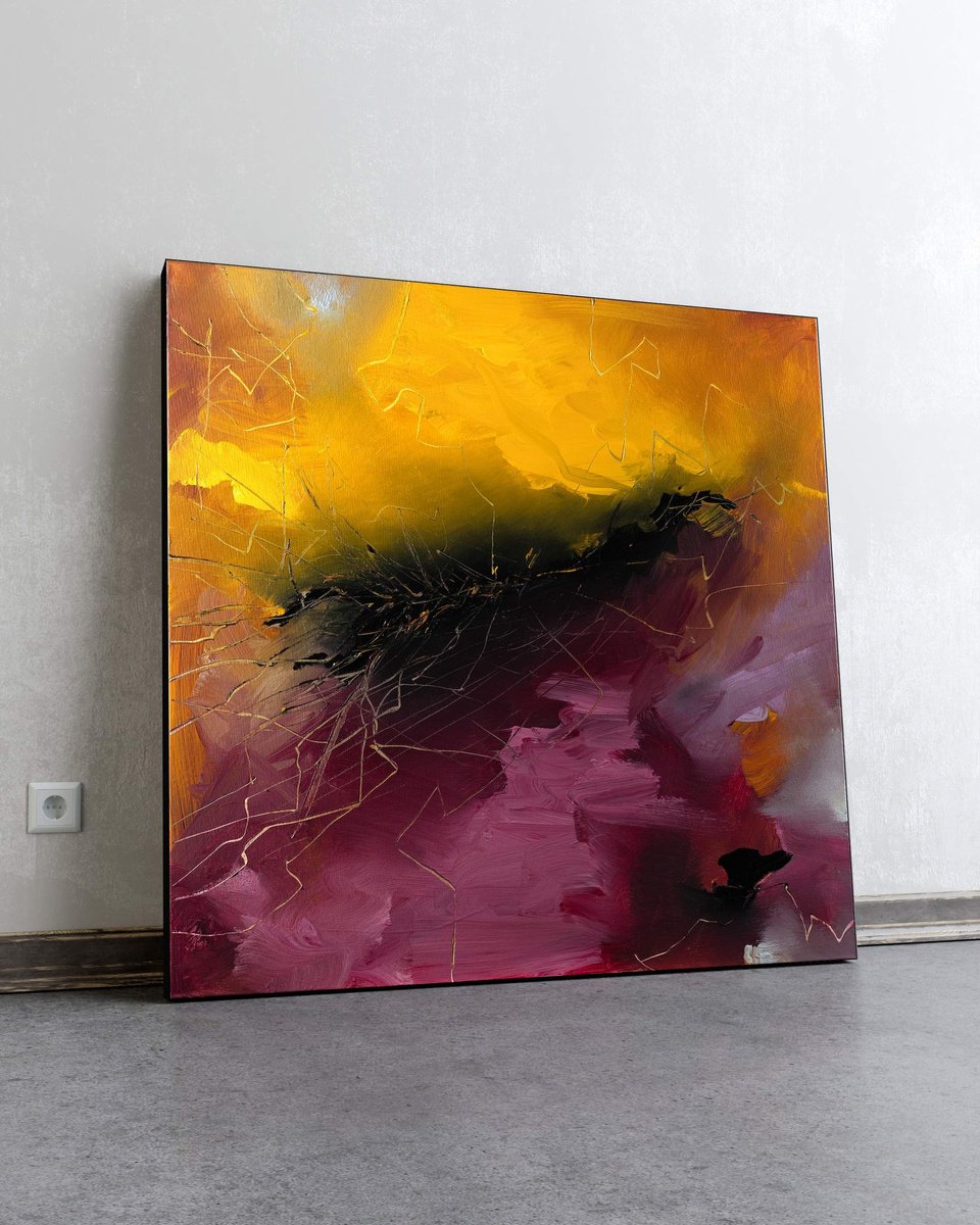 Organic Abstract Acrylic Painting By Nemanja Nikolic, 36 X 36", Back In The Deep, Original Artwork