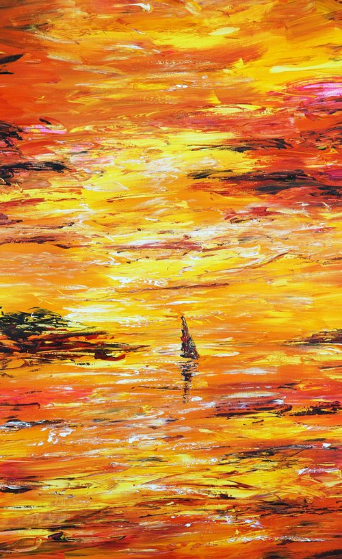 Romantic Sundown Sailing D 4 by Peter Nottrott