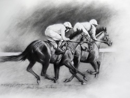 Horses Racing 1 by Brian Halton