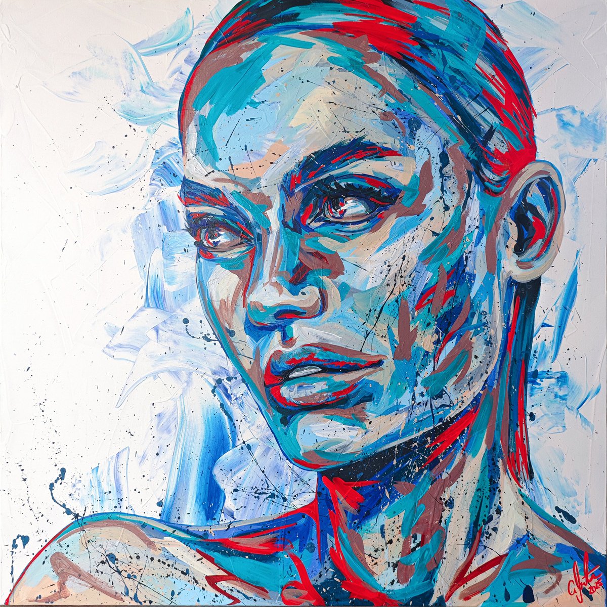 Bernadette By Carographic By Carolyn Mielke, 39 X 39, Artwork For Sale On Artfinder