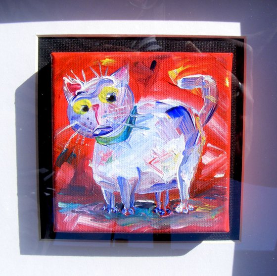 Cat Lovers Art - "Disgruntled Moggy"