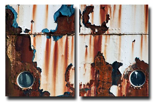 The Fun Ship 5 (Diptych) - 1/7 - Two 16x12in Aluminium Panels by Justice Hyde