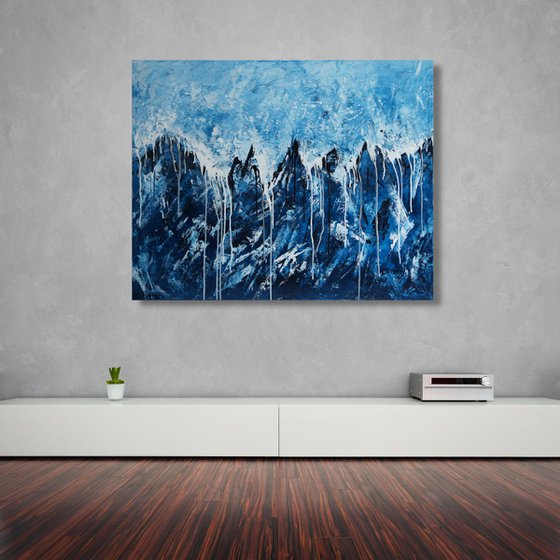 Snow Coming Down (80 x 100 cm) XL oil (32 x 40 inches)