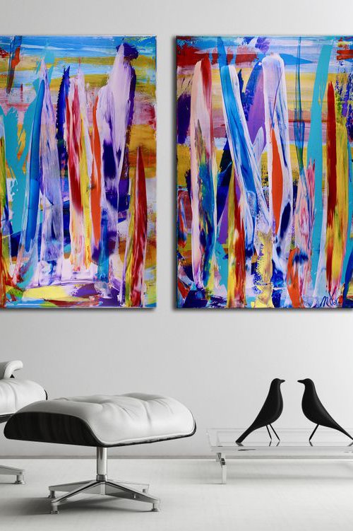 Competing for the Sun 2 by Nestor Toro (Diptych) by Nestor Toro