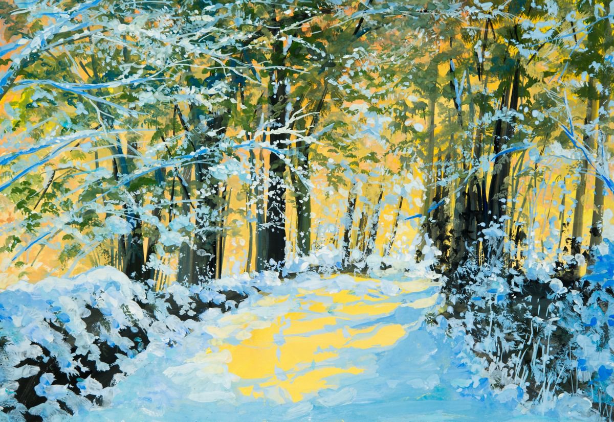 Winter etude by Galyna Shevchencko