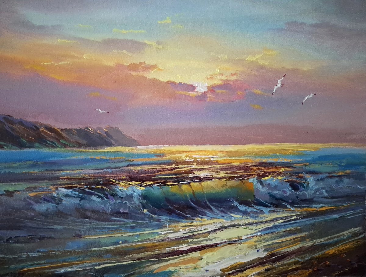 Morning Light Of The Wave By Andrej Ostapchuk, 16 X 12, Artwork For Sale On Artfinder