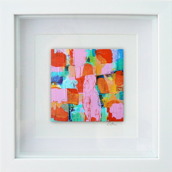 A trio of mini abstracts - framed