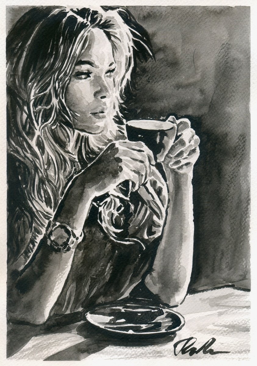 Urban And Pop Ink Drawing , Warmth By Tashe, 8 X 12, Artwork For Sale On Artfinder